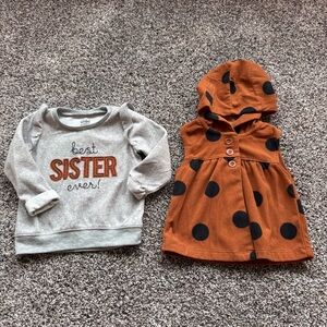 Baby Girl’s 12 Month Sweatshirt & Vest Set